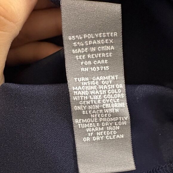 Sharagano Navy Square Neck Midi Dress - Picture 4 of 4